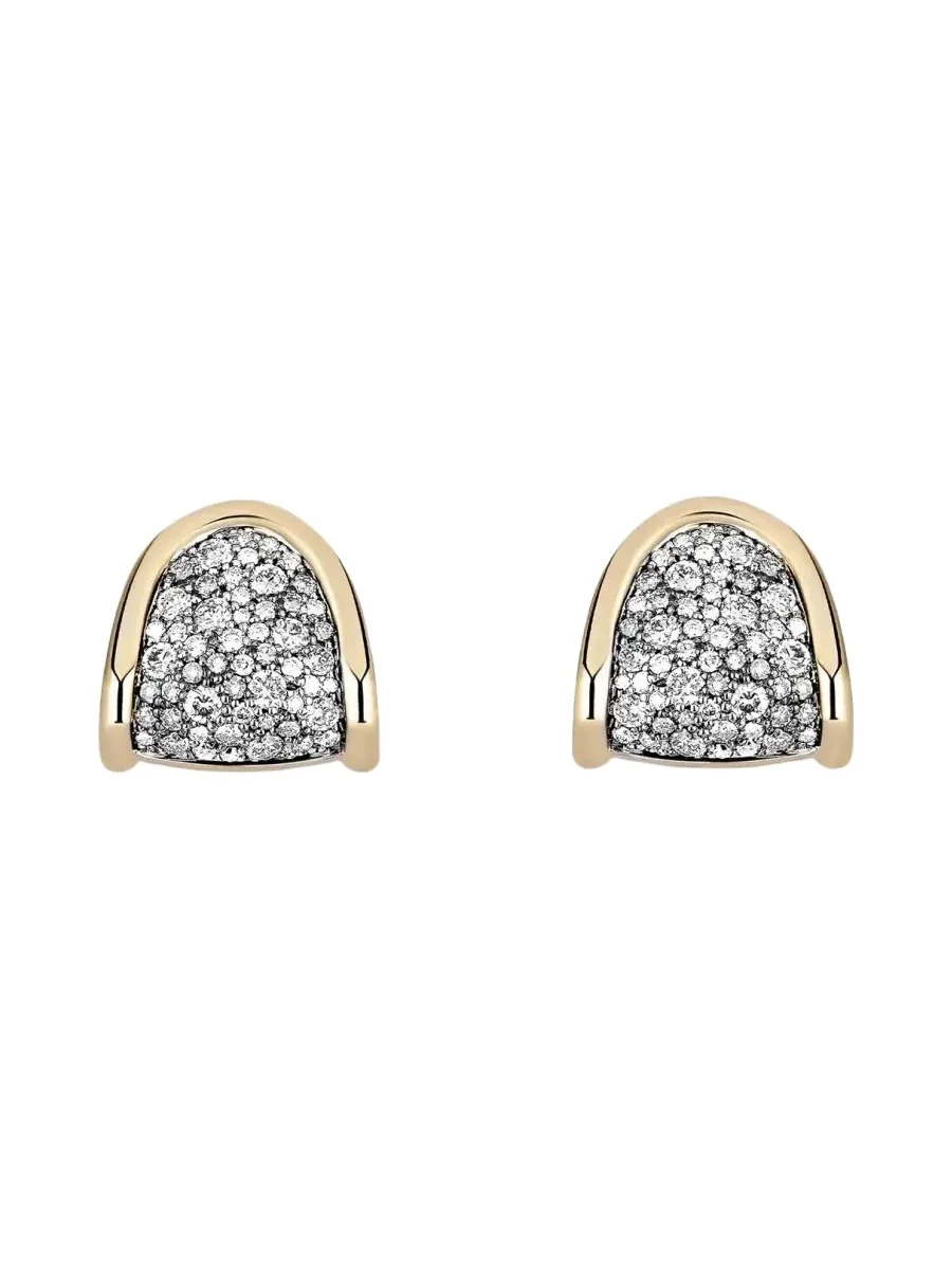 14K Floret Stud Earrings with Diamonds and White Rhodium 14K Floret Stud Earrings with Diamonds and White Rhodium