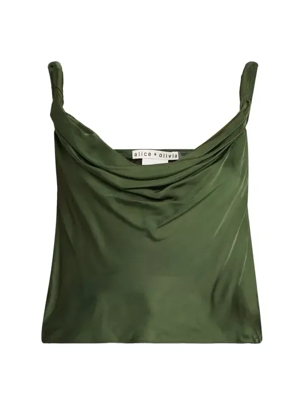 Monique Twisted-Strap Satin Tank Top