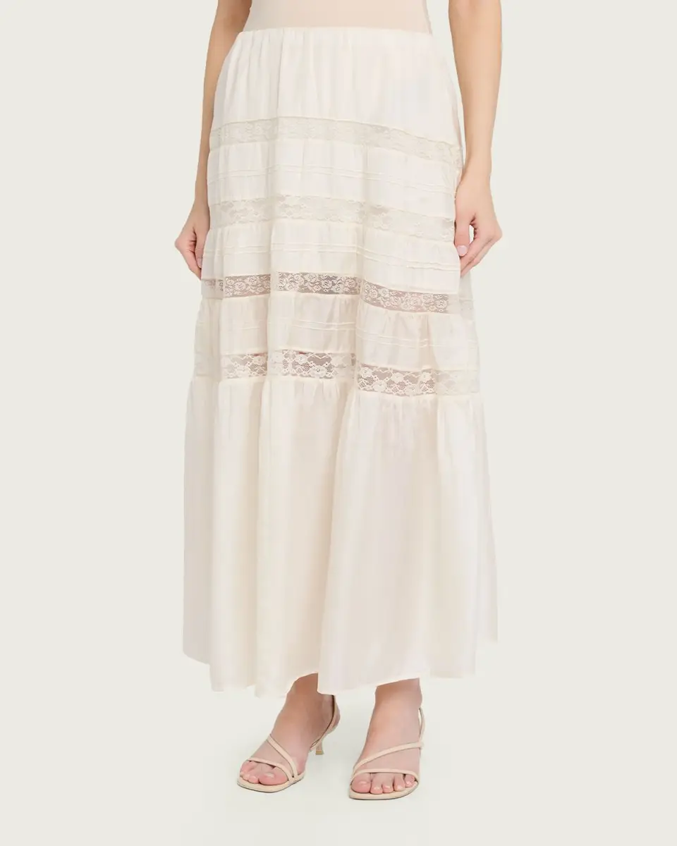 LoveShackFancy Nivine Silk Lace Maxi Skirt | Thumbnail 4 LoveShackFancy Nivine Silk Lace Maxi Skirt | Thumbnail 4