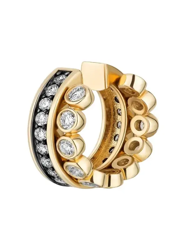 Mason and Books 14K Runway Ear Cuff with Diamonds and Black Rhodium, Single