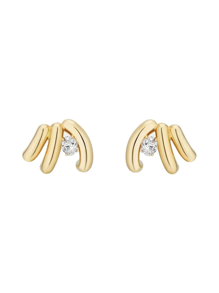 14K Siren Cove Climber Earrings with Diamonds 14K Siren Cove Climber Earrings with Diamonds