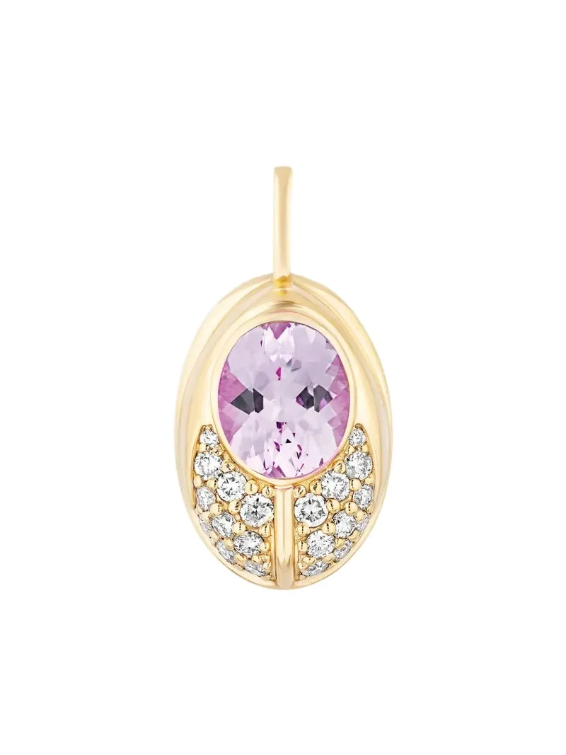 14K Love Bug Diamond Pendant with Rose de France