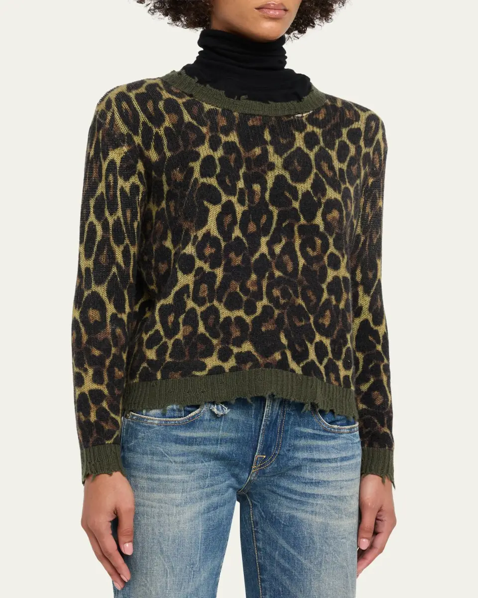 R13 Leopard-Print Cashmere Sweater | Thumbnail 4