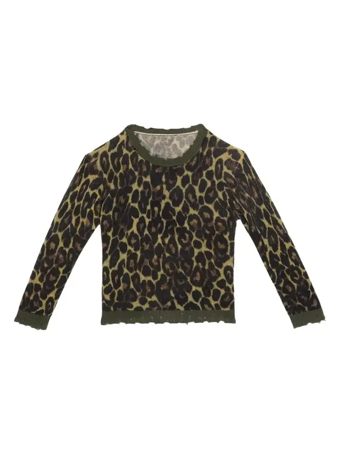 Leopard-Print Cashmere Sweater