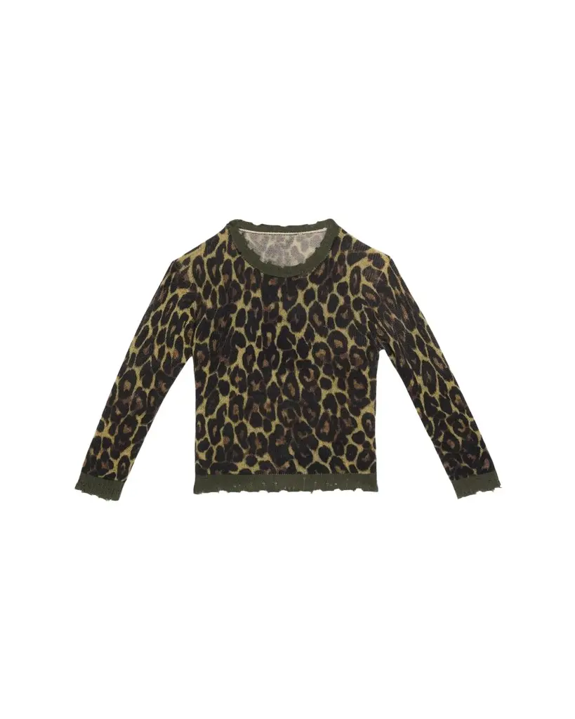 R13 Leopard-Print Cashmere Sweater | Image 1 R13 Leopard-Print Cashmere Sweater | Image 1