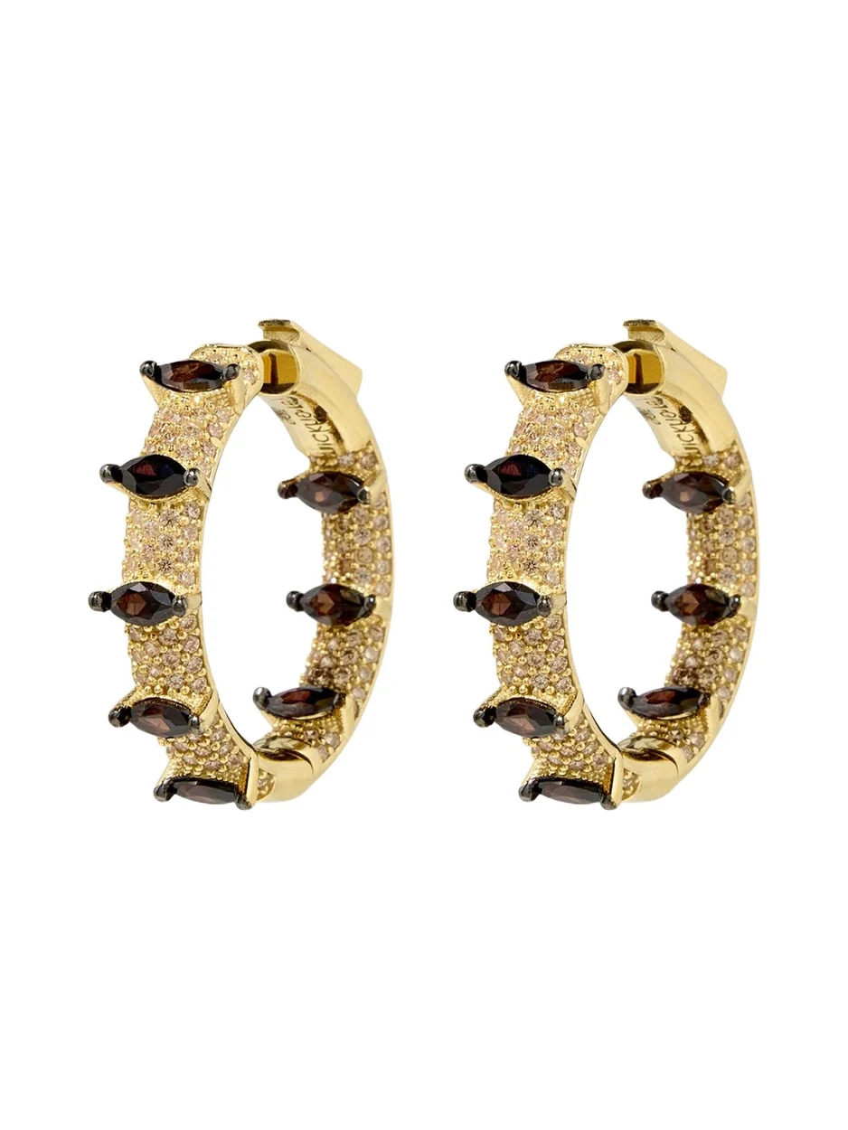 Nickho Rey Rollins 14K Gold Vermeil Cubic Zirconia Hoop Earrings