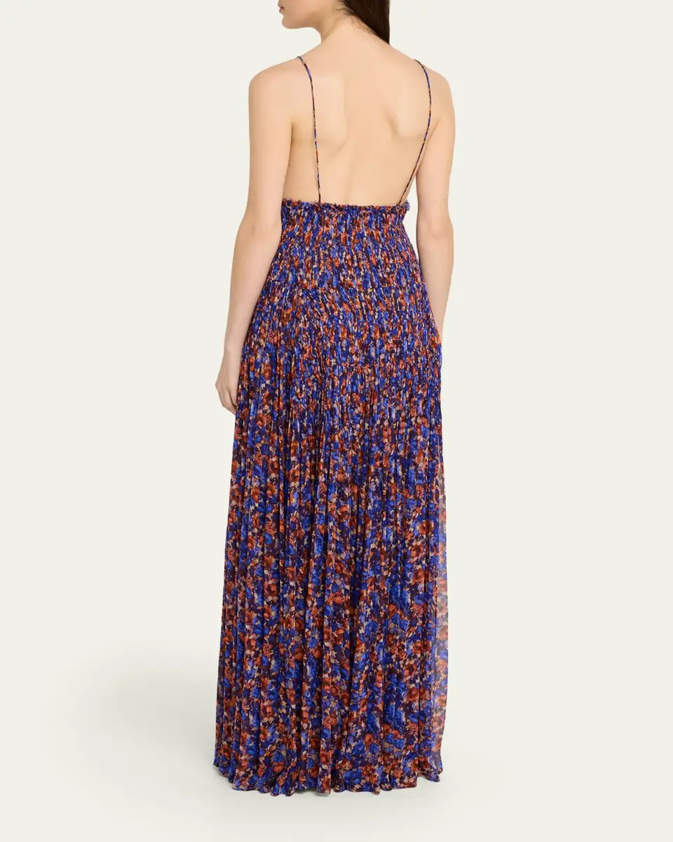 Ulla Johnson Atrani Floral Silk Chiffon Maxi Dress | Thumbnail 3