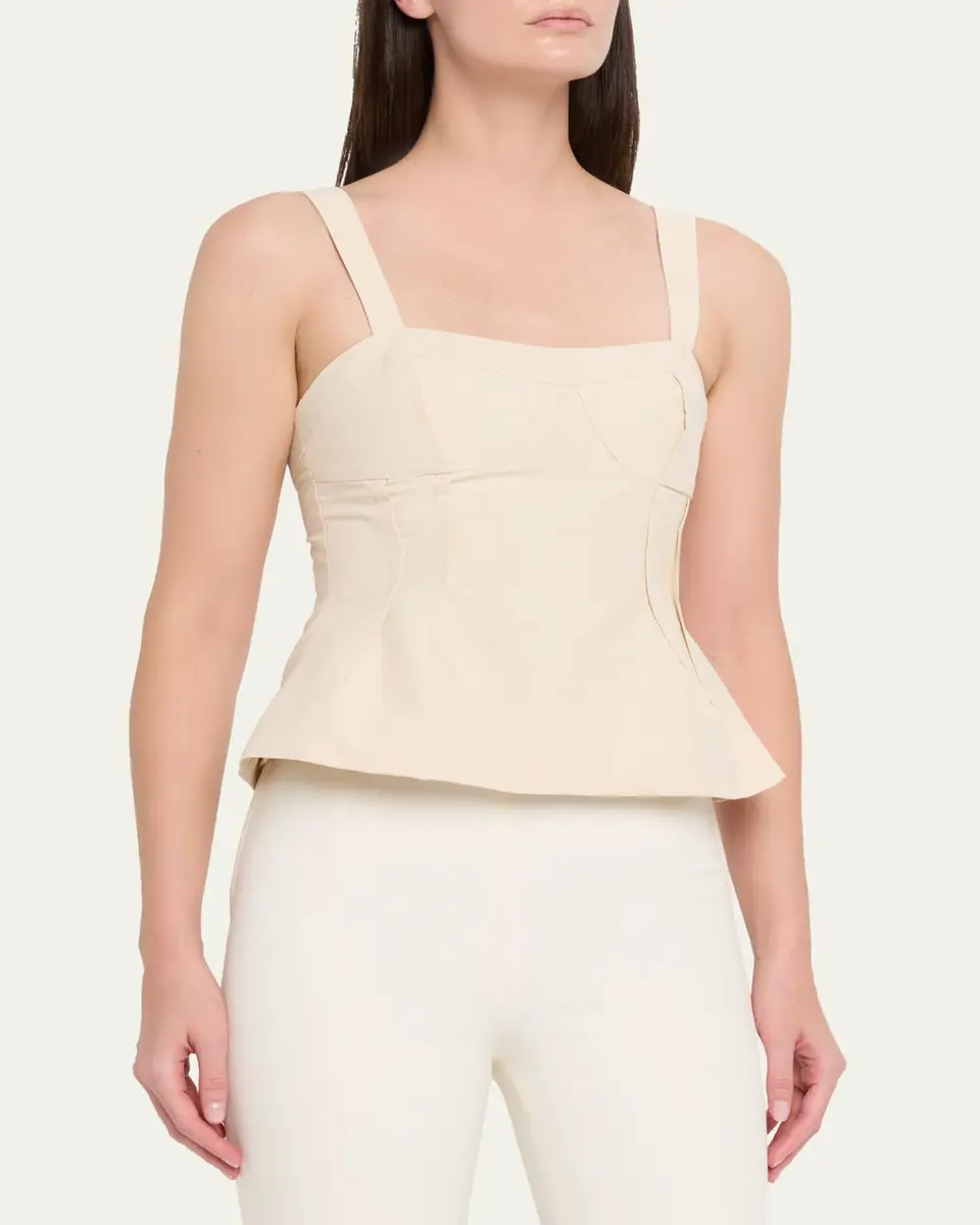 Simkhai April Cotton Faille Bustier Top | Thumbnail 4