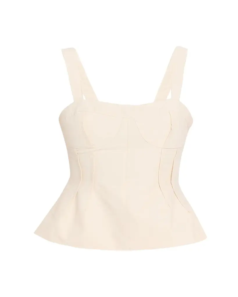 SIMKHAI April Cotton Faille Bustier Top | Image 1 SIMKHAI April Cotton Faille Bustier Top | Image 1