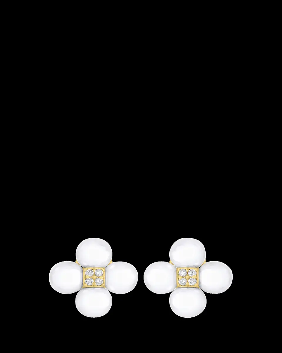 Paul Morelli 18K Yellow Gold Pearl and Diamond Sequence Earrings | Thumbnail 2 Paul Morelli 18K Yellow Gold Pearl and Diamond Sequence Earrings | Thumbnail 2