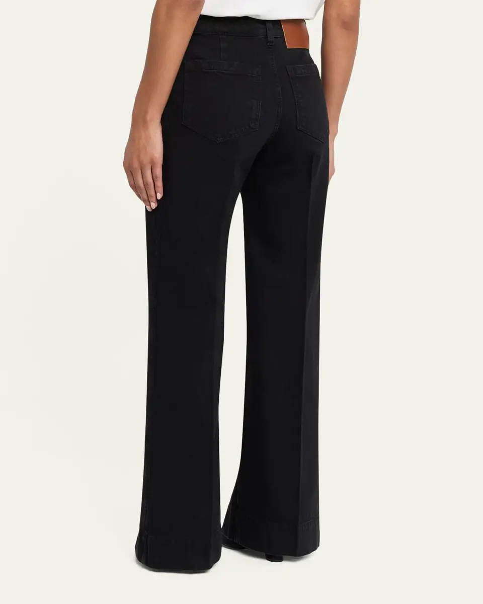 Victoria Beckham Alina Patch-Pocket Straight-Leg Jeans | Thumbnail 3
