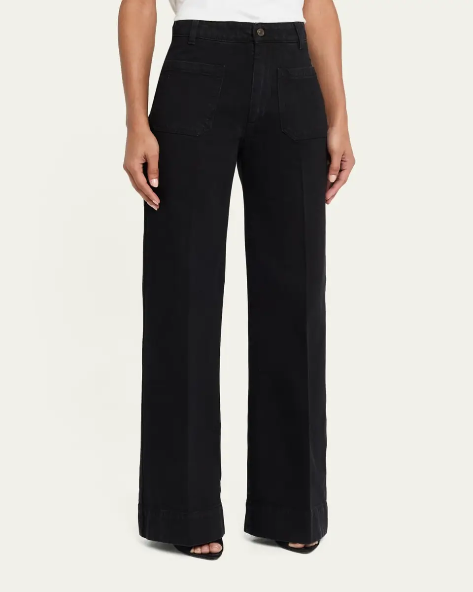 Victoria Beckham Alina Patch-Pocket Straight-Leg Jeans | Thumbnail 4