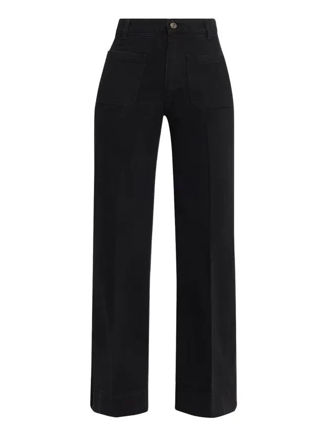 Alina Patch-Pocket Straight-Leg Jeans