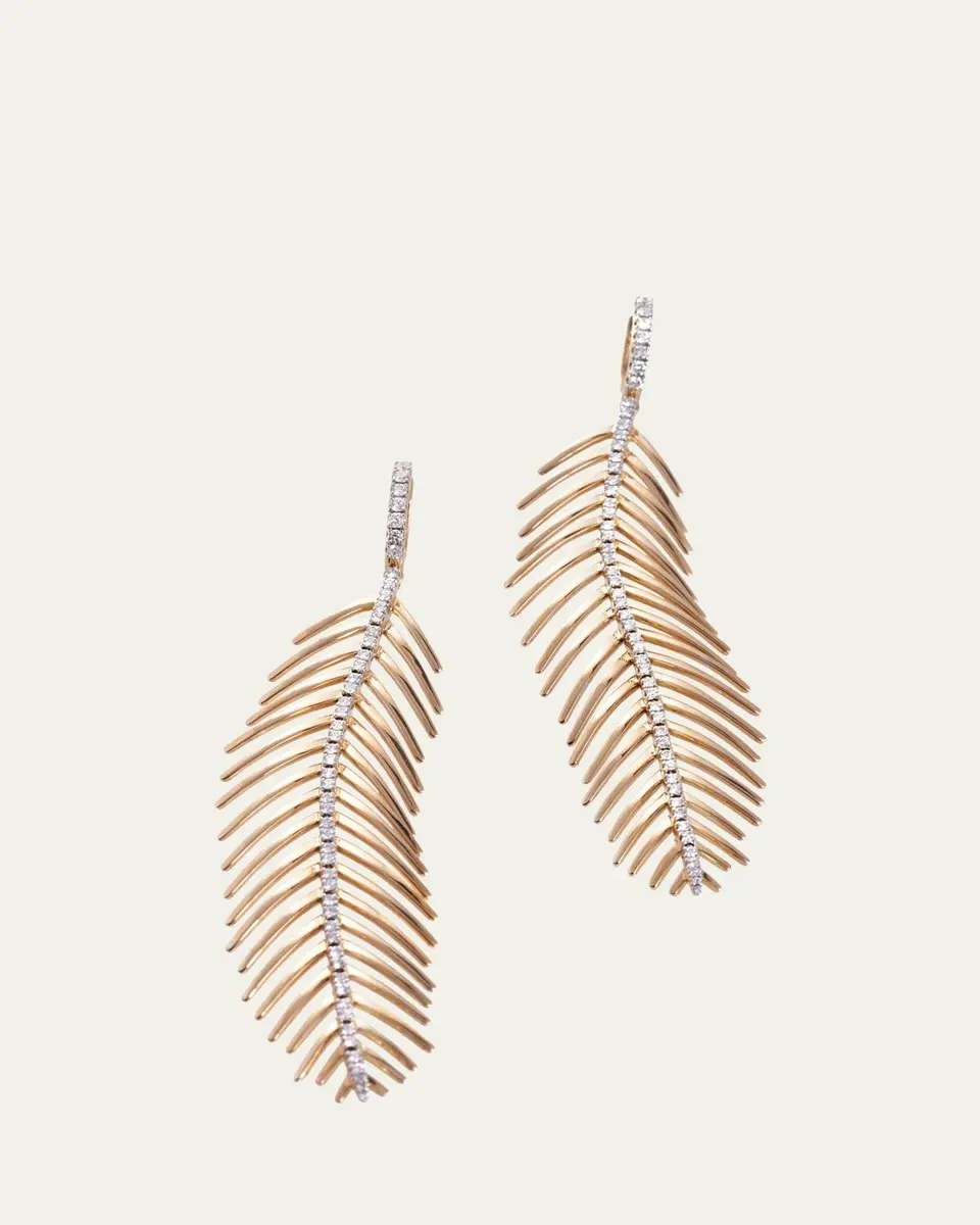 SIDNEY GARBER Feathers That Move Earrings with Diamond Spine | Thumbnail 3 SIDNEY GARBER Feathers That Move Earrings with Diamond Spine | Thumbnail 3