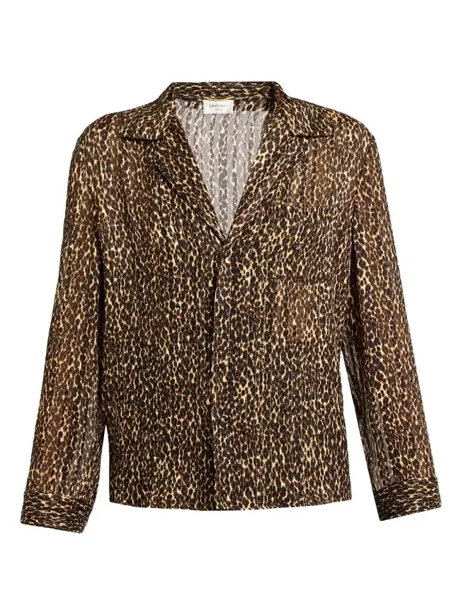 Leopard-Print Pajama Blouse Leopard-Print Pajama Blouse
