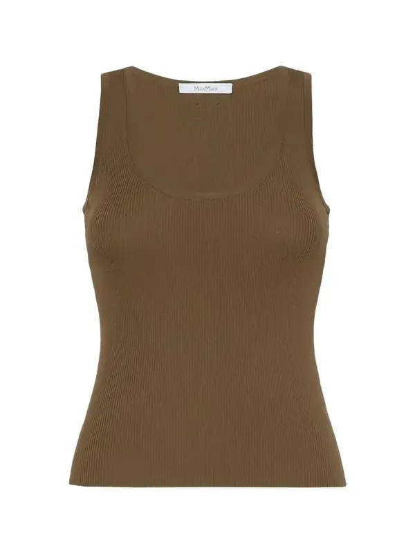 Scoop-Neck Ribbed Tank Top