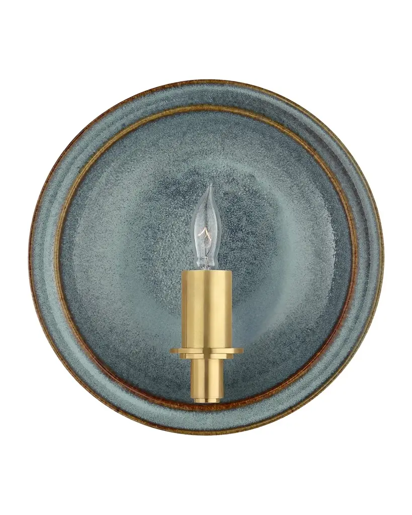 Visual Comfort Signature Leeds Small Round Sconce By Christopher Spitzmiller | Image 1 Visual Comfort Signature Leeds Small Round Sconce By Christopher Spitzmiller | Image 1