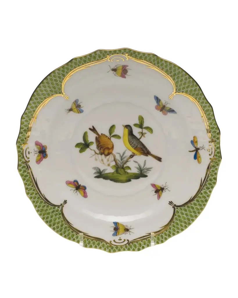 Herend Rothschild Bird Green Motif 07 Salad Plate