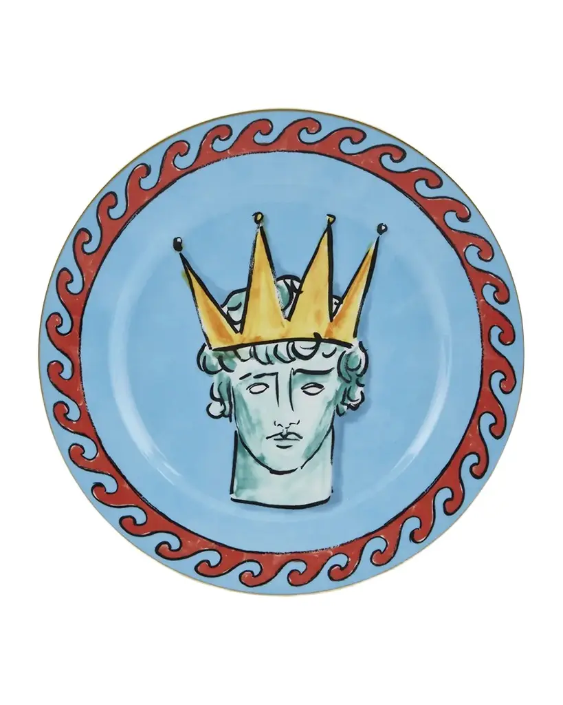 GINORI 1735 II Viaggio di Nettuno Blue Dinner Plate