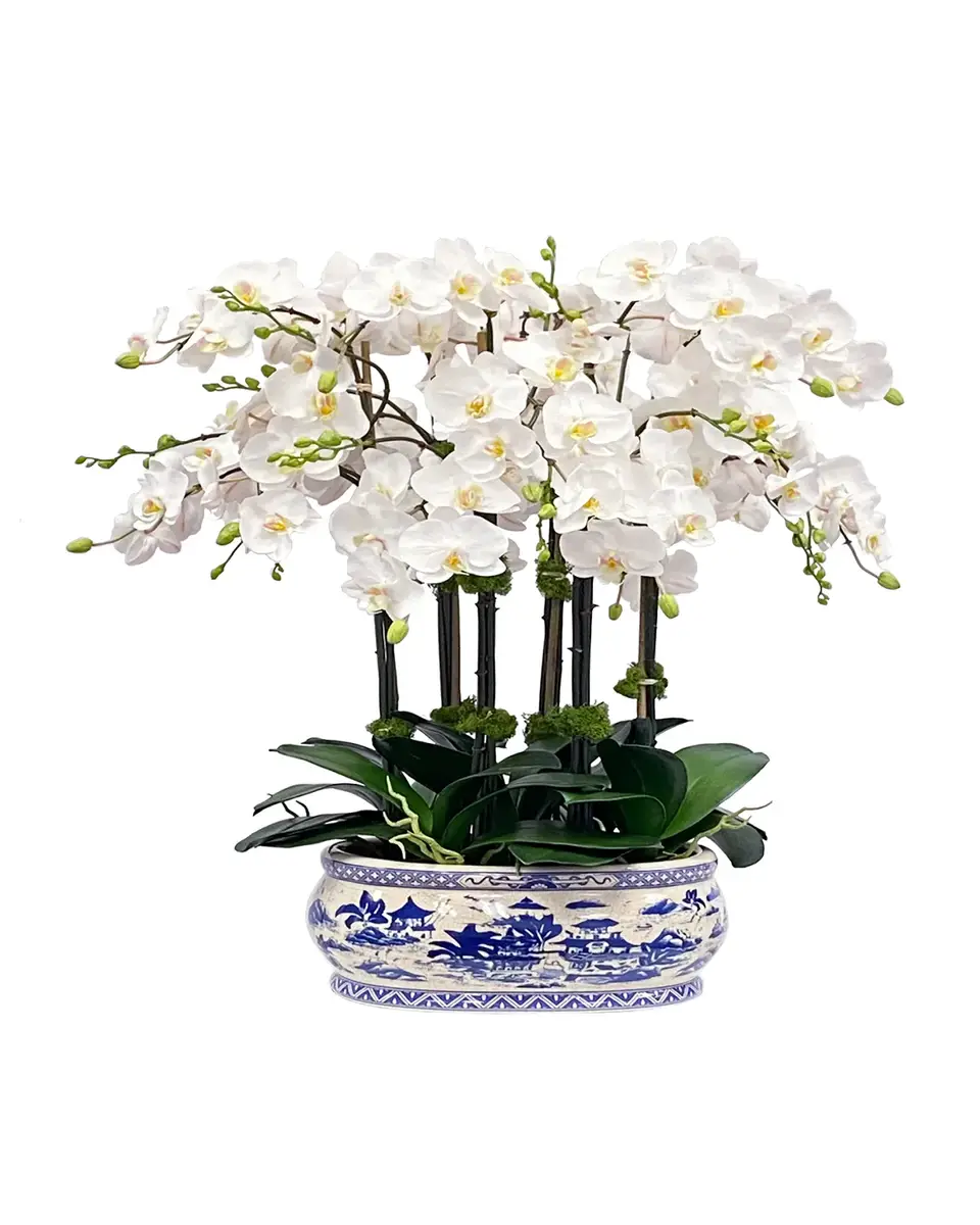 Winward Home Orchid Faux Floral Arrangement in Oval Planter | Thumbnail 2