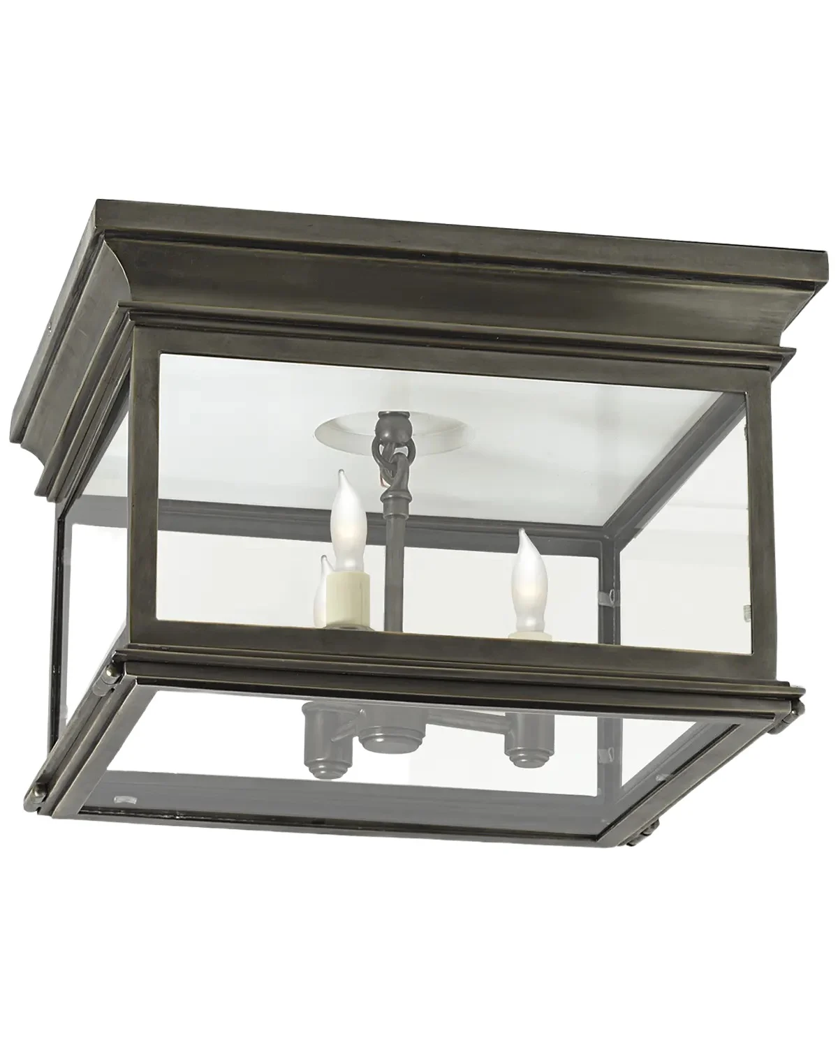 Visual Comfort Signature Club Large Square Flush Mount By Chapman & Myers