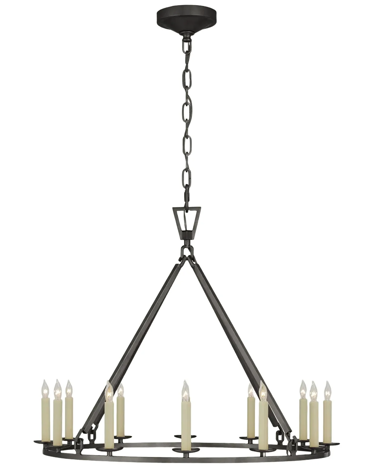 Visual Comfort Signature Darlana Medium Single Ring Chandelier By Chapman & Myers