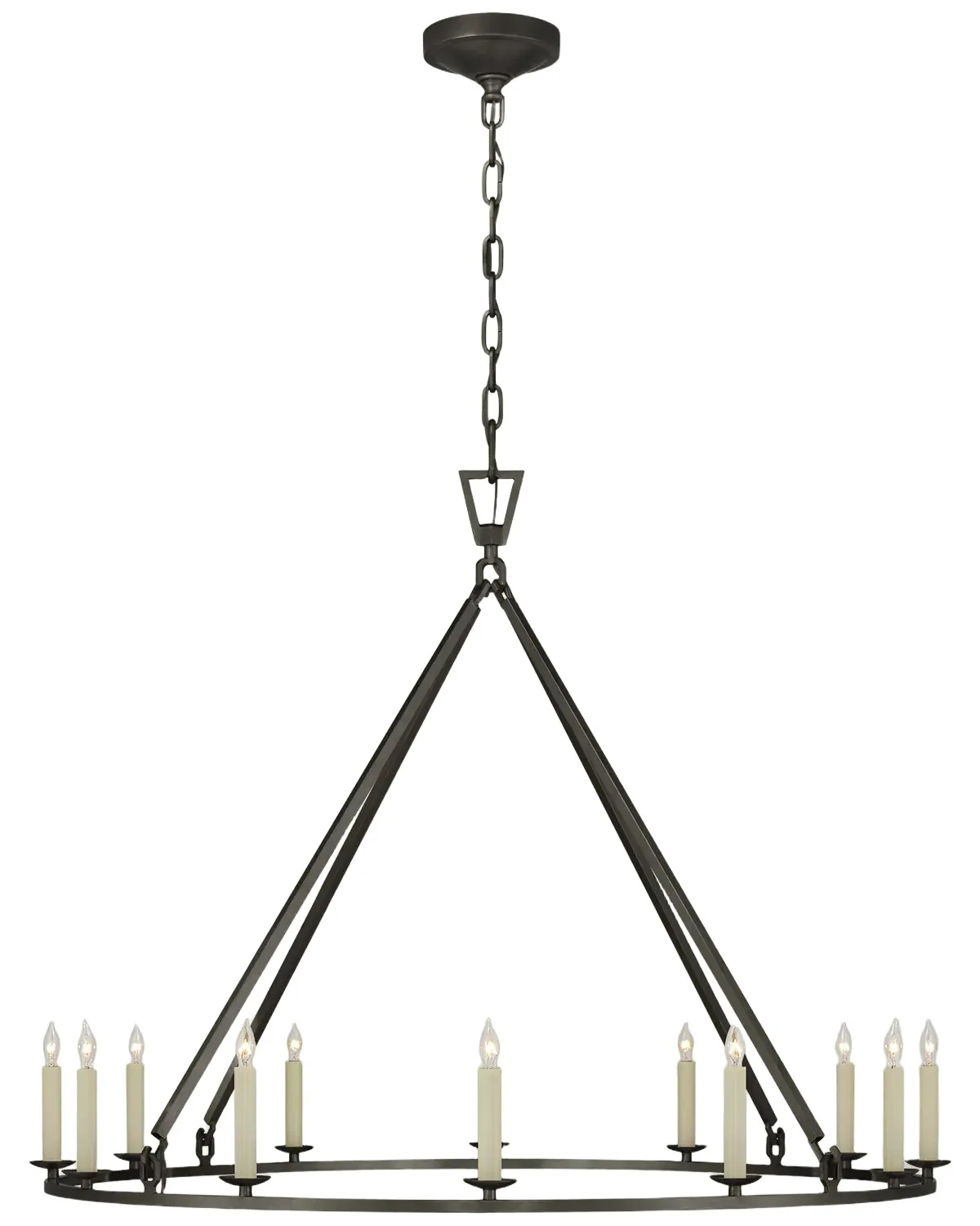 Visual Comfort Signature Darlana Large Single Ring Chandelier By Chapman & Myers