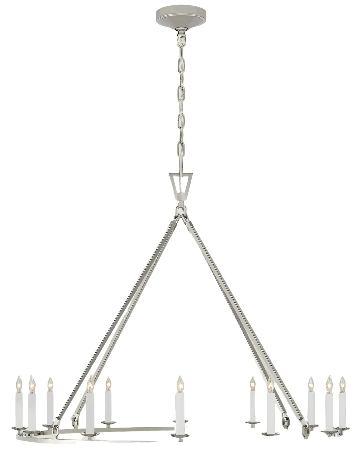Visual Comfort Signature Darlana Large Single Ring Chandelier By Chapman & Myers