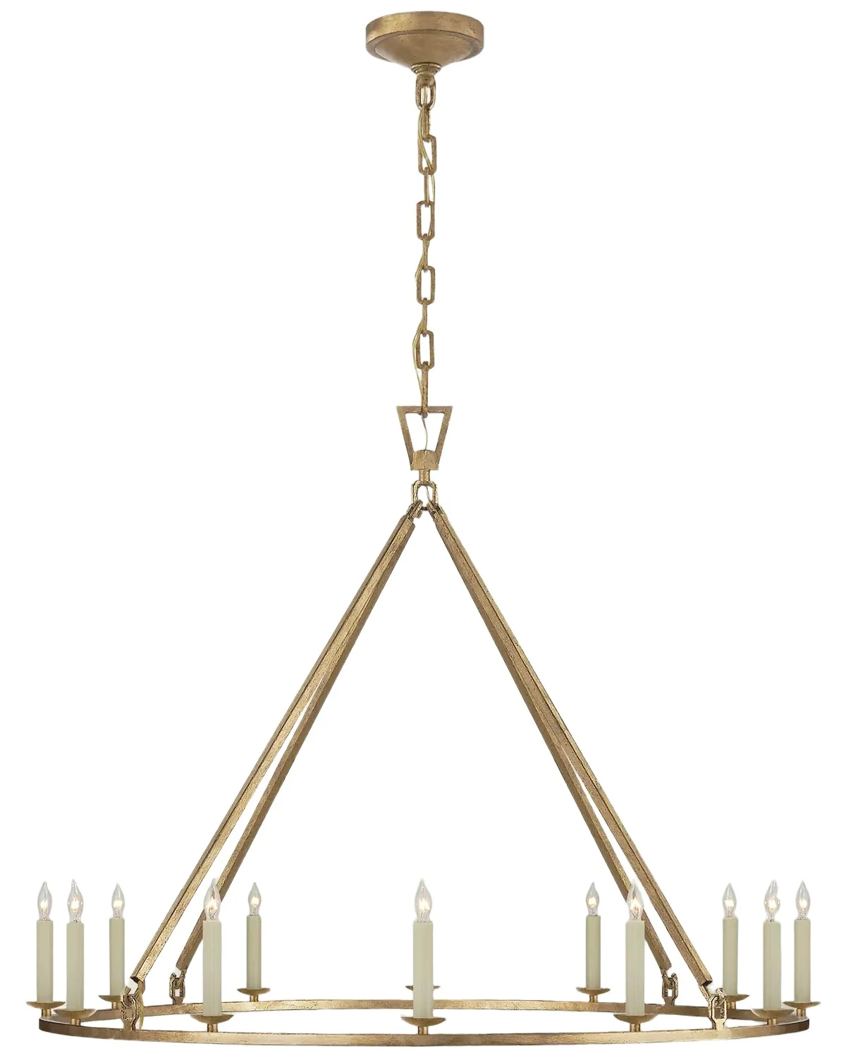 Visual Comfort Signature Darlana Large Single Ring Chandelier By Chapman & Myers
