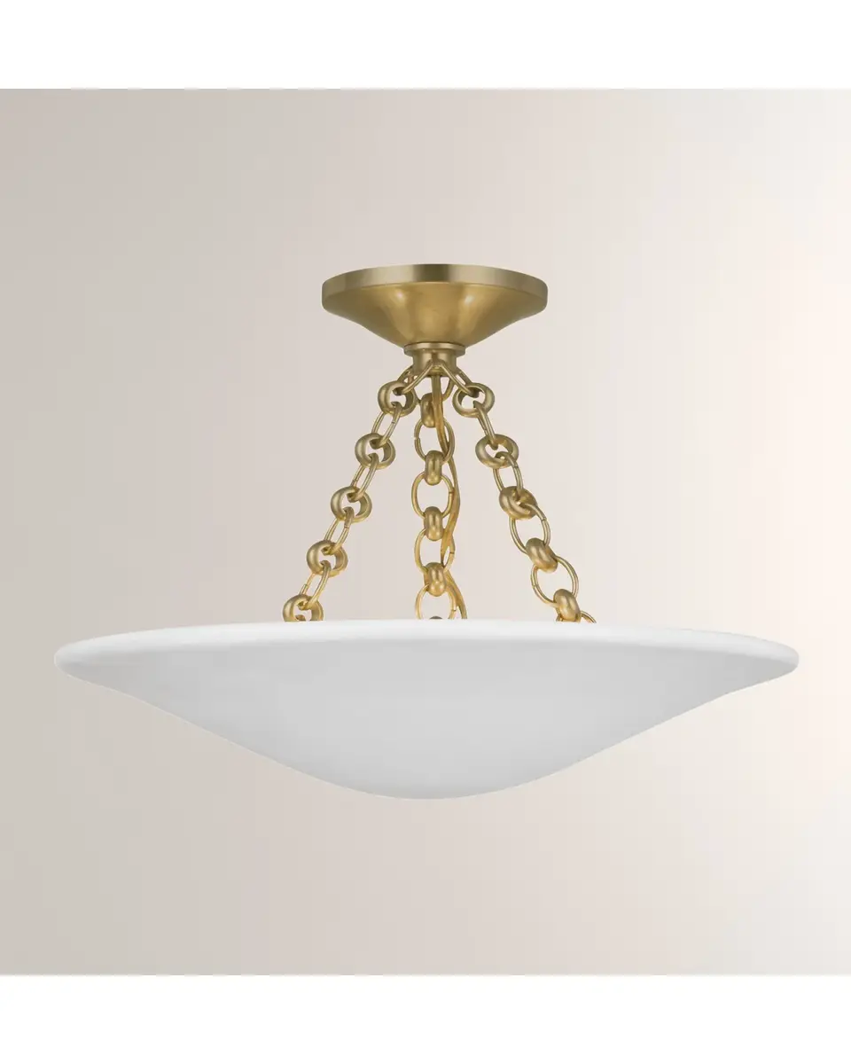 Visual Comfort Signature Mollino 16" Semi Flush Mount By AERIN | Thumbnail 2 Visual Comfort Signature Mollino 16" Semi Flush Mount By AERIN | Thumbnail 2
