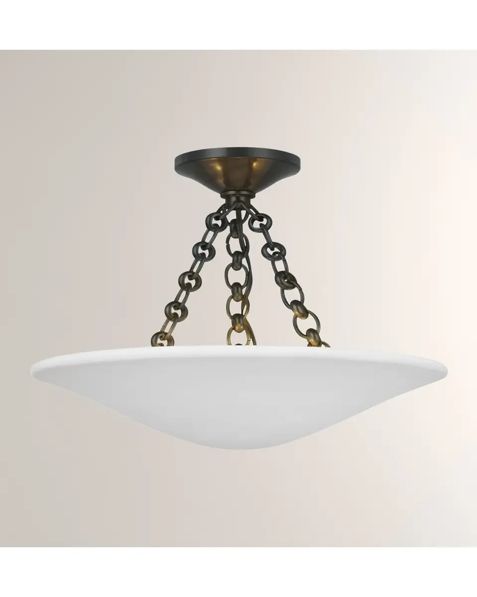 Visual Comfort Signature Mollino 16" Semi Flush Mount By AERIN | Thumbnail 2 Visual Comfort Signature Mollino 16" Semi Flush Mount By AERIN | Thumbnail 2