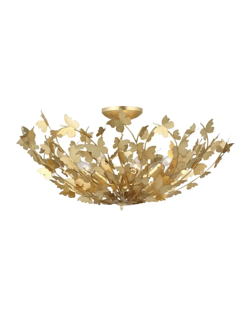 Visual Comfort Signature Farfalle Large Semi-Flush Mount By Julie Neill | Image 1 Visual Comfort Signature Farfalle Large Semi-Flush Mount By Julie Neill | Image 1