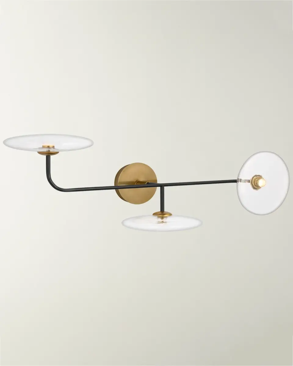 Visual Comfort Signature Calvino Large Arched Sconce In Aged Iron And Hand-Rubbed Antique Brass With Clear Glass By Ian K. Fowler | Thumbnail 2 Visual Comfort Signature Calvino Large Arched Sconce In Aged Iron And Hand-Rubbed Antique Brass With Clear Glass By Ian K. Fowler | Thumbnail 2