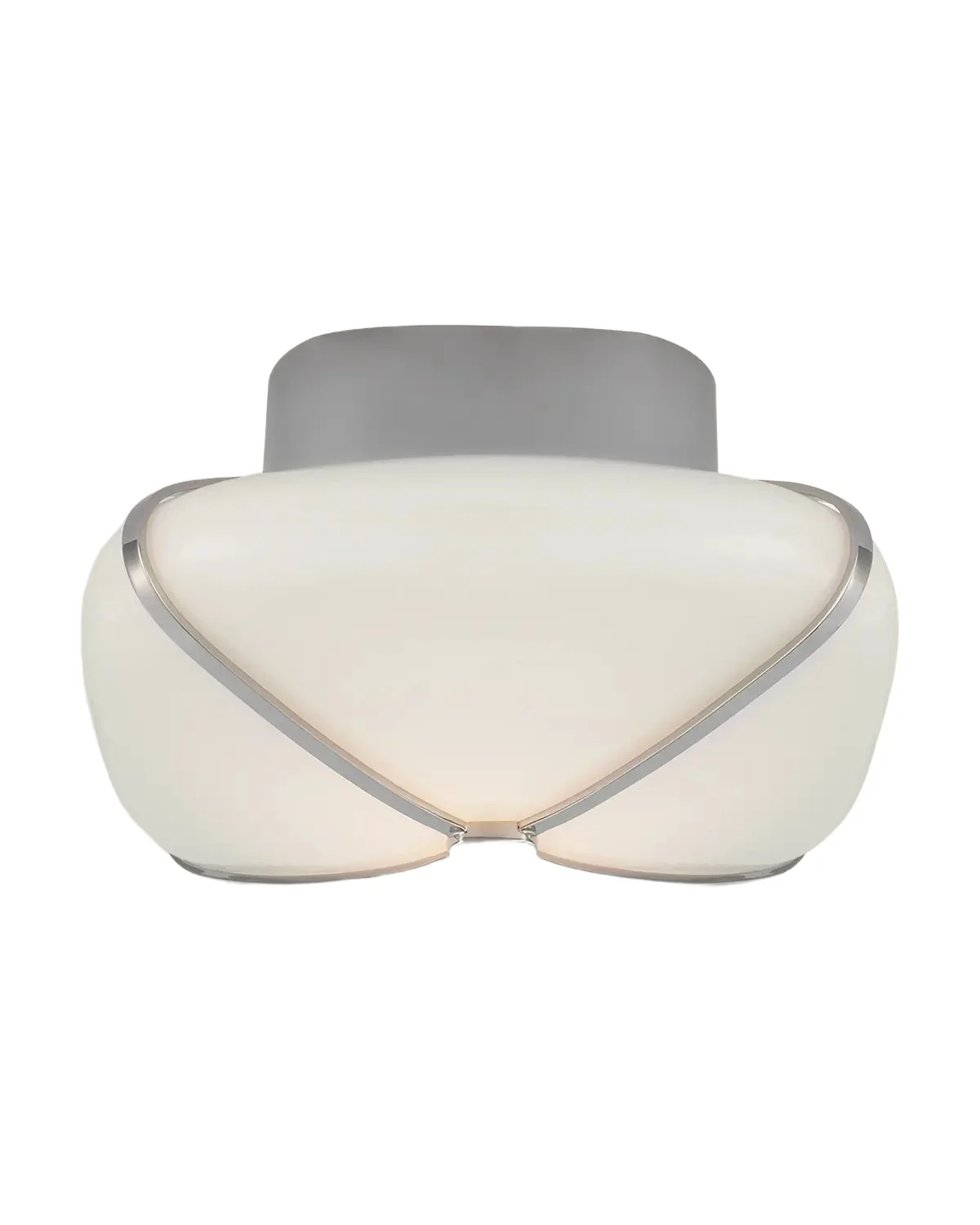 Visual Comfort Signature Fondant 9" Flush Mount in Polished Nickel by Chapman & Myers