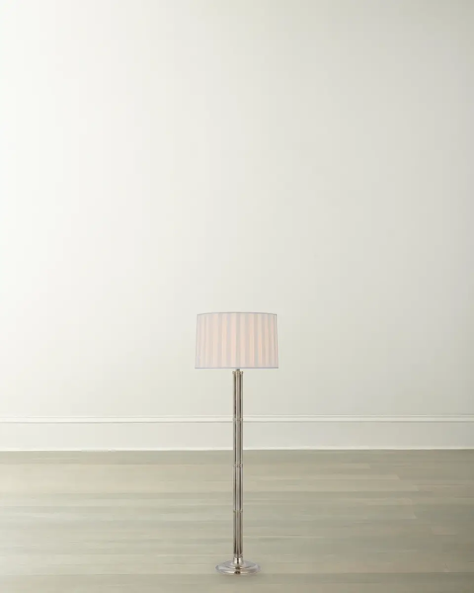 Visual Comfort Signature Downing Floor Lamp With Pleated Shade by Ralph Lauren