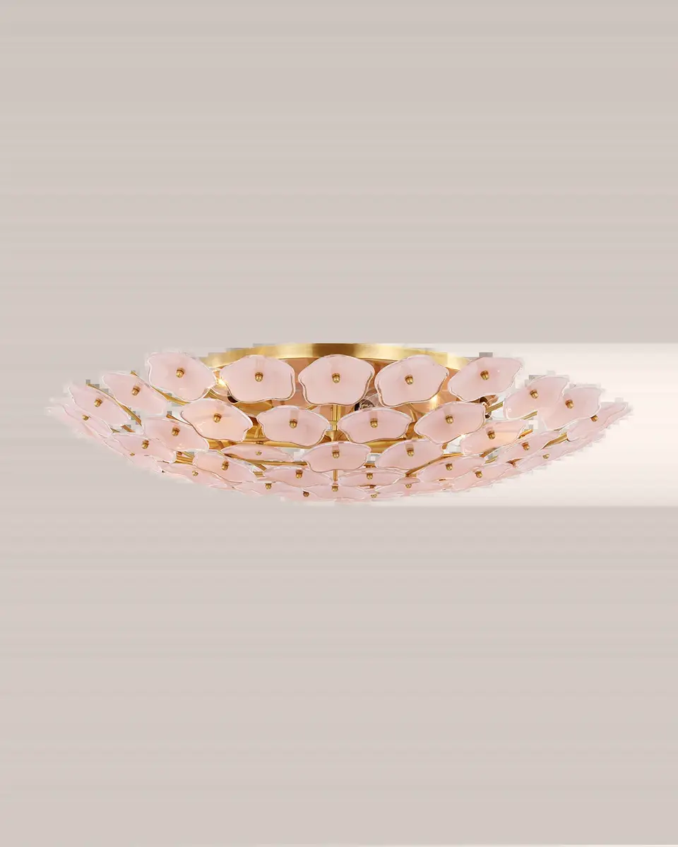 Visual Comfort Signature Leighton Grande Flush Mount in Soft Brass by Kate Spade New York | Thumbnail 2 Visual Comfort Signature Leighton Grande Flush Mount in Soft Brass by Kate Spade New York | Thumbnail 2