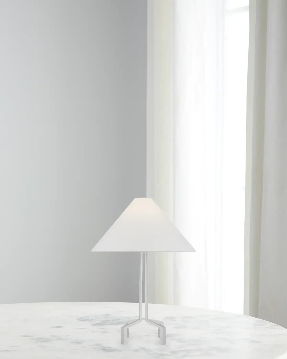 Visual Comfort Signature Clifford Table Lamp With Linen Shade by Marie Flanigan