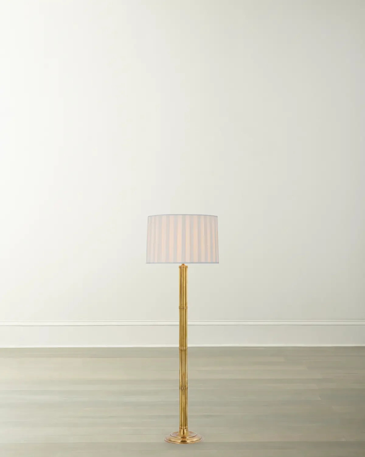 Visual Comfort Signature Downing Floor Lamp With Pleated Shade by Ralph Lauren