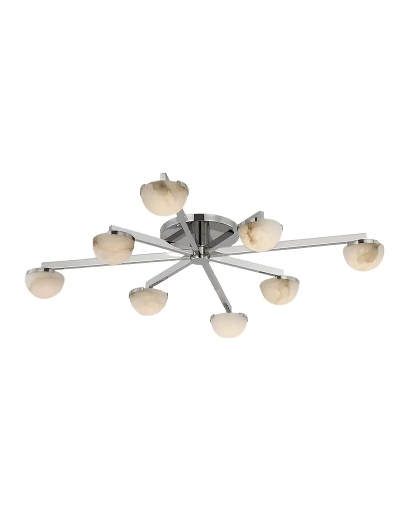 Visual Comfort Signature Pedra Staggered Arm Flush Mount by Kelly Wearstler