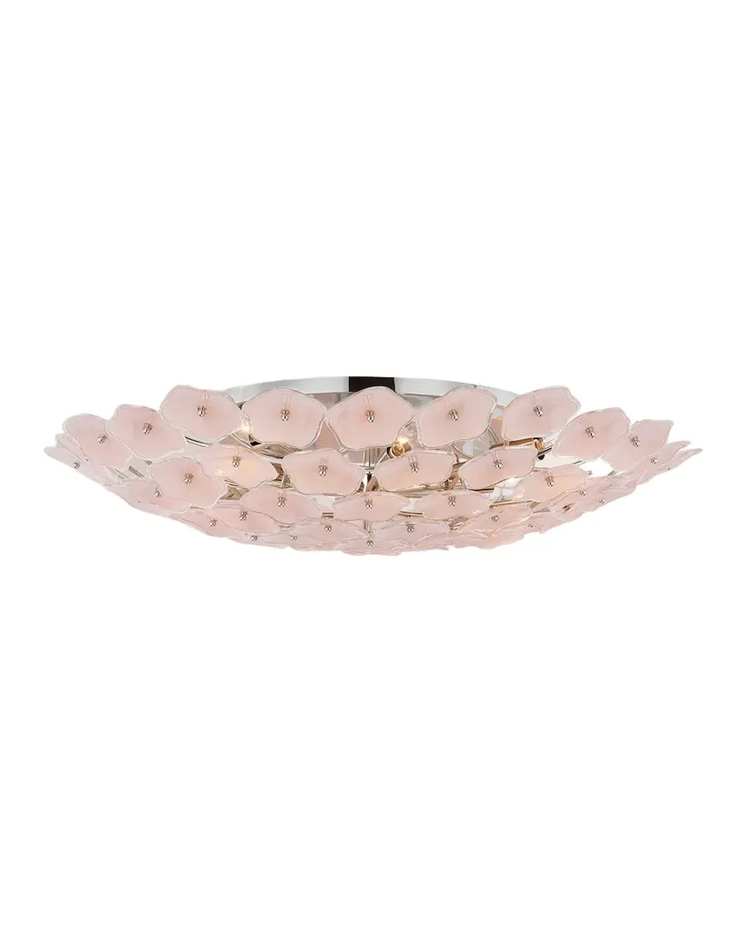 Visual Comfort Signature Leighton Grande Flush Mount in Polished Nickel by Kate Spade New York | Image 1 Visual Comfort Signature Leighton Grande Flush Mount in Polished Nickel by Kate Spade New York | Image 1