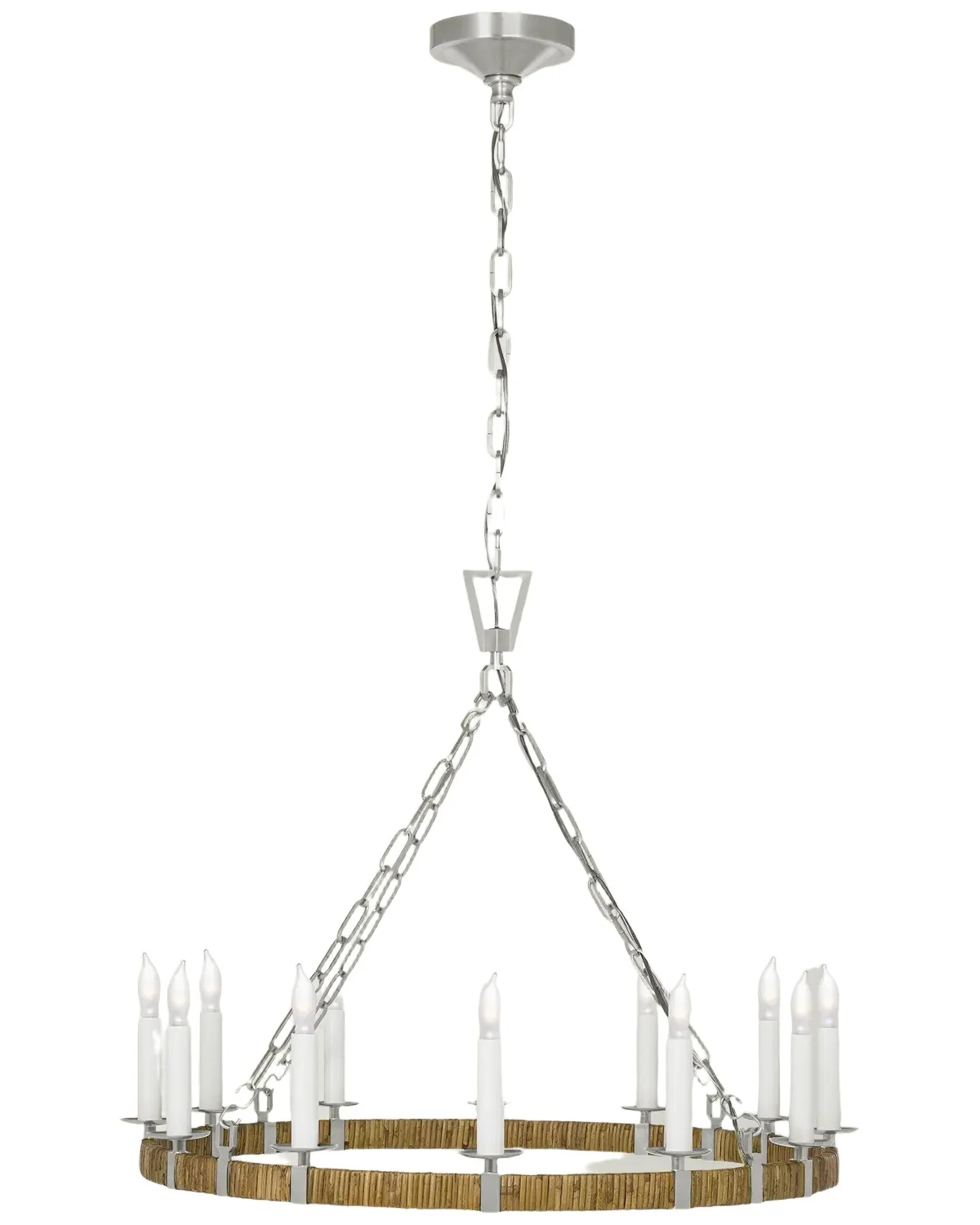 Visual Comfort Signature Darlana Wrapped 30" 12-Light Ring Chandelier by Chapman & Myers