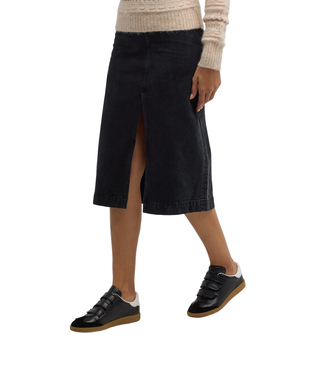 Beth Perforated Leather Grip-Strap Sneakers