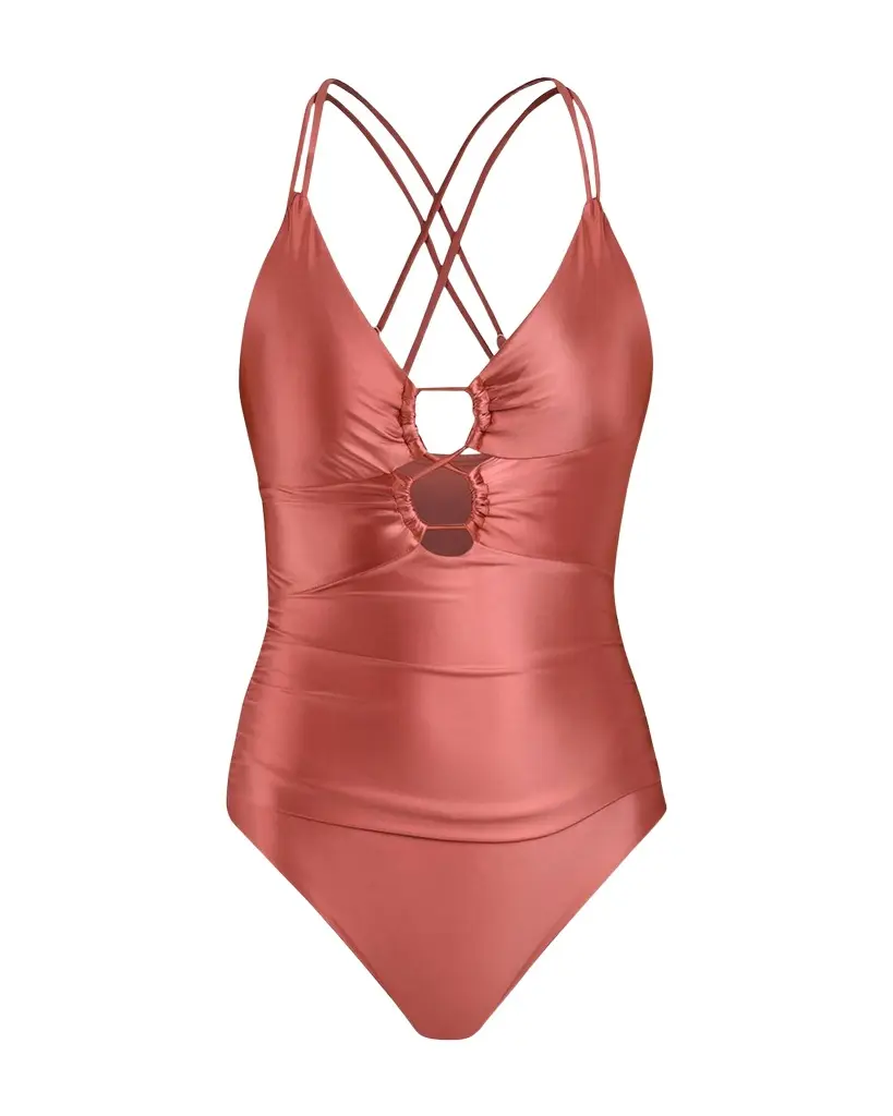La Blanca Lace-Up One-Piece Swimsuit | Image 1 La Blanca Lace-Up One-Piece Swimsuit | Image 1