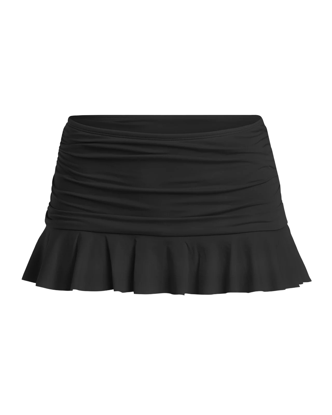 La Blanca Plus Size Island Goddess Ruffle Swim Skirt