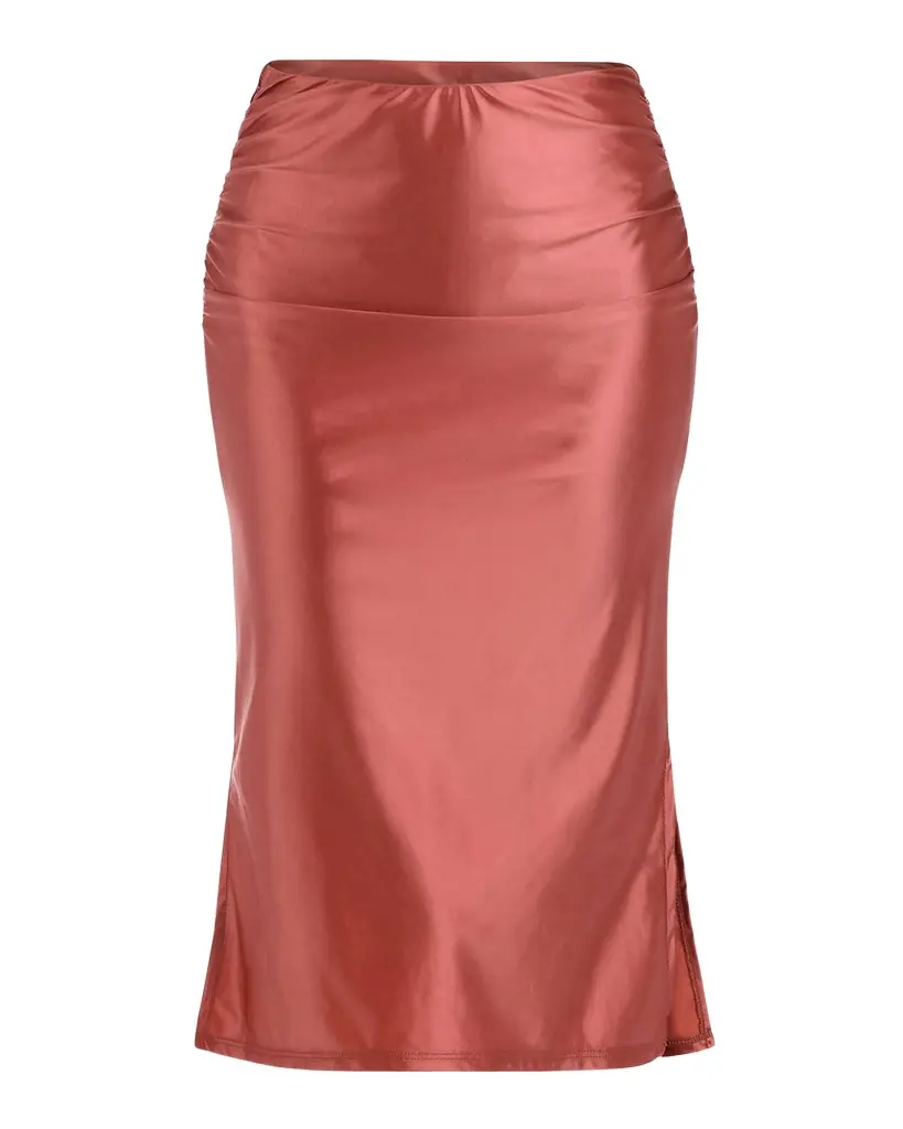 La Blanca Shirred Skirt with Side Slits | Image 1 La Blanca Shirred Skirt with Side Slits | Image 1