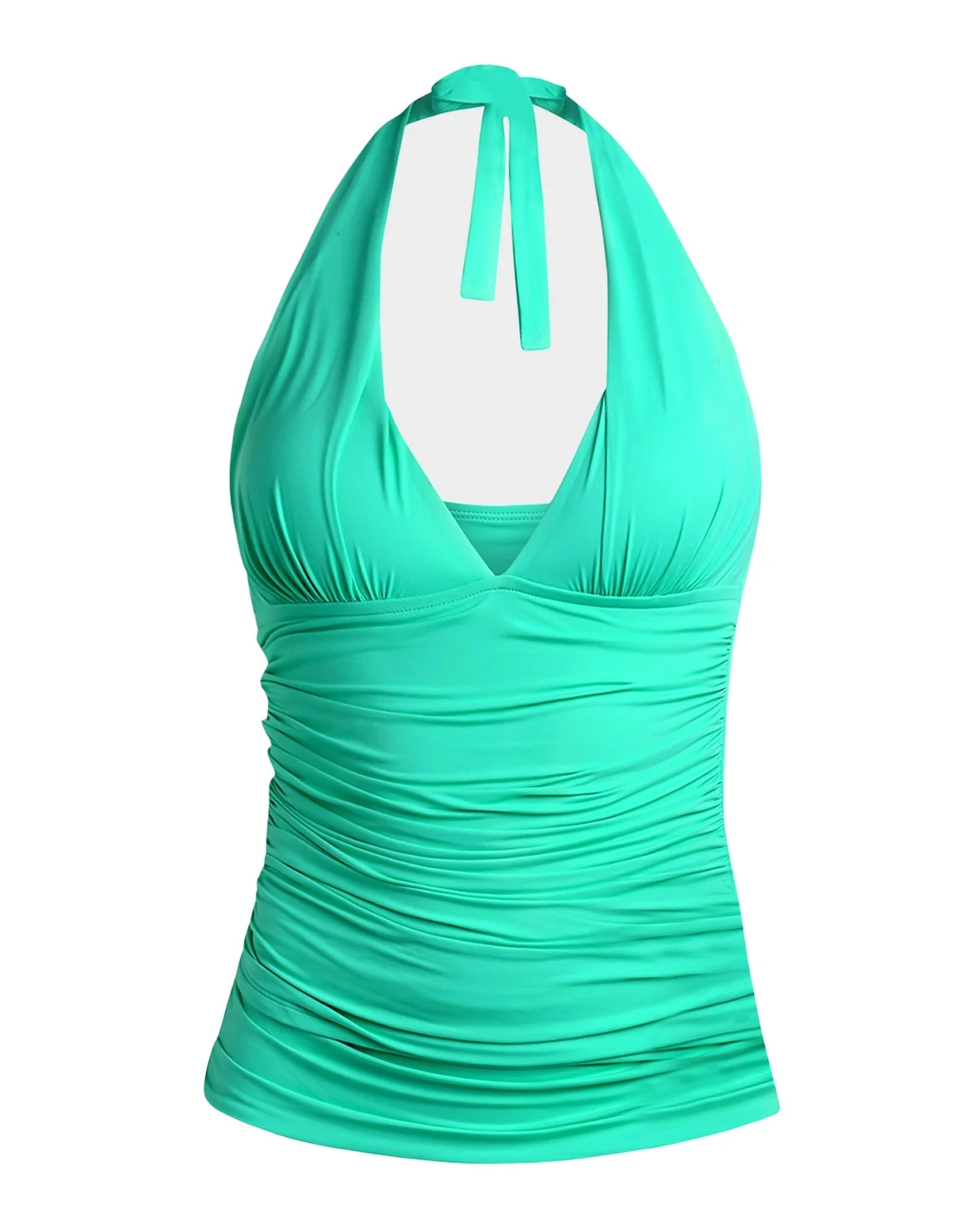 La Blanca Island Goddess Halter Tankini Swim Top