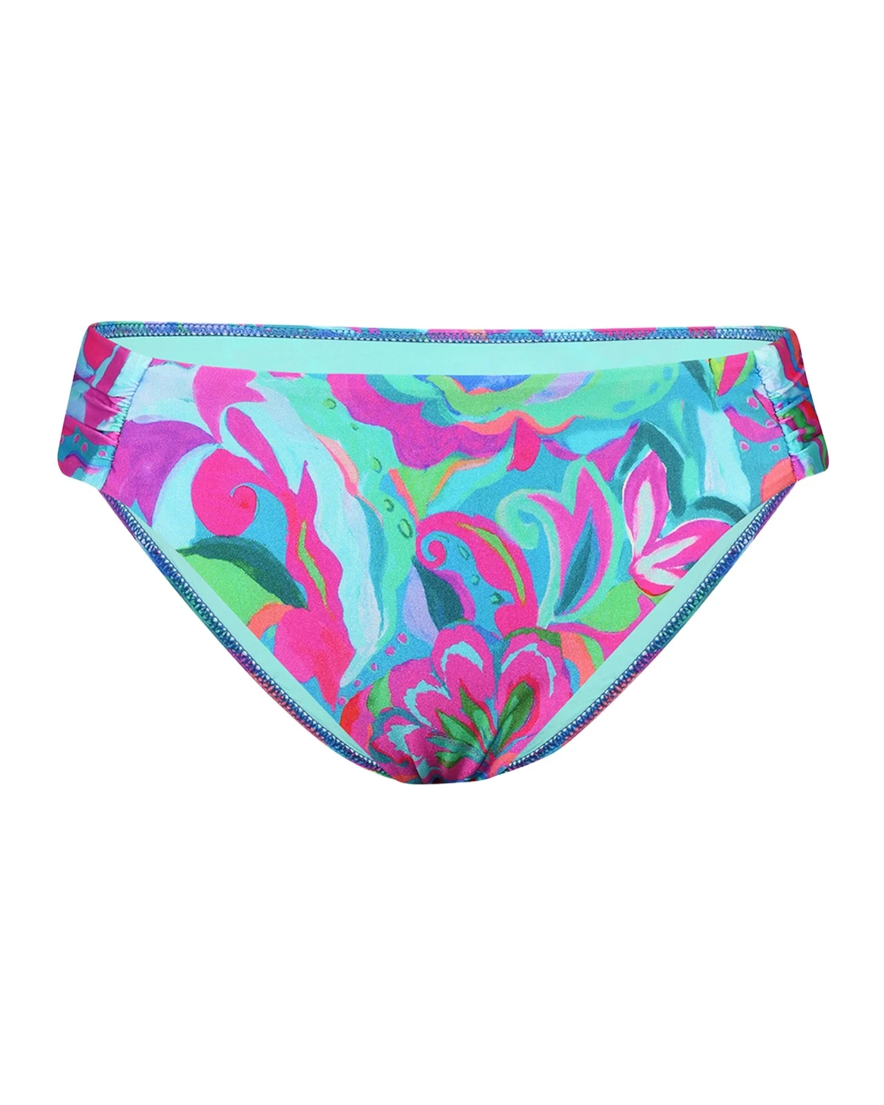 Sunshine 79 Swirltopia Shirred-Side Hipster Bikini Bottoms