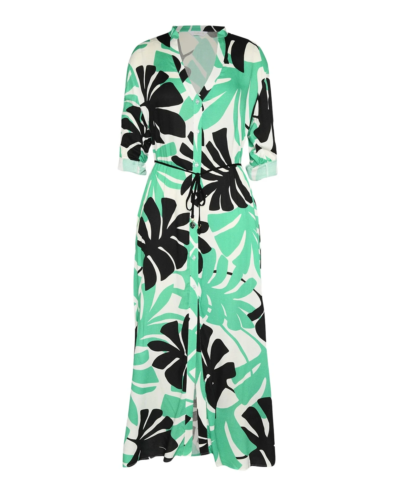 Sunshine 79 Monstera Maxi Shirtdress