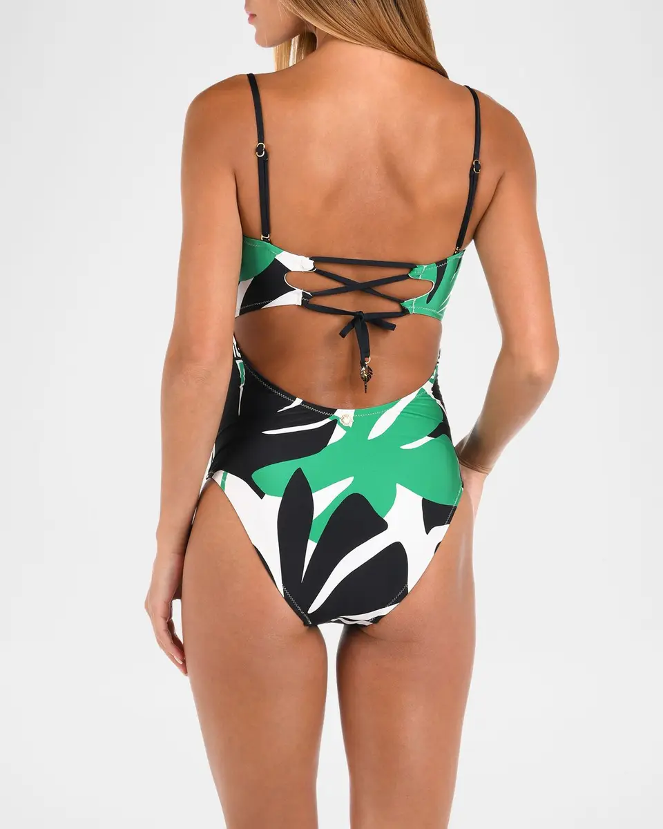 Sunshine 79 Monstera Bandeau One-Piece Swimsuit | Thumbnail 3 Sunshine 79 Monstera Bandeau One-Piece Swimsuit | Thumbnail 3