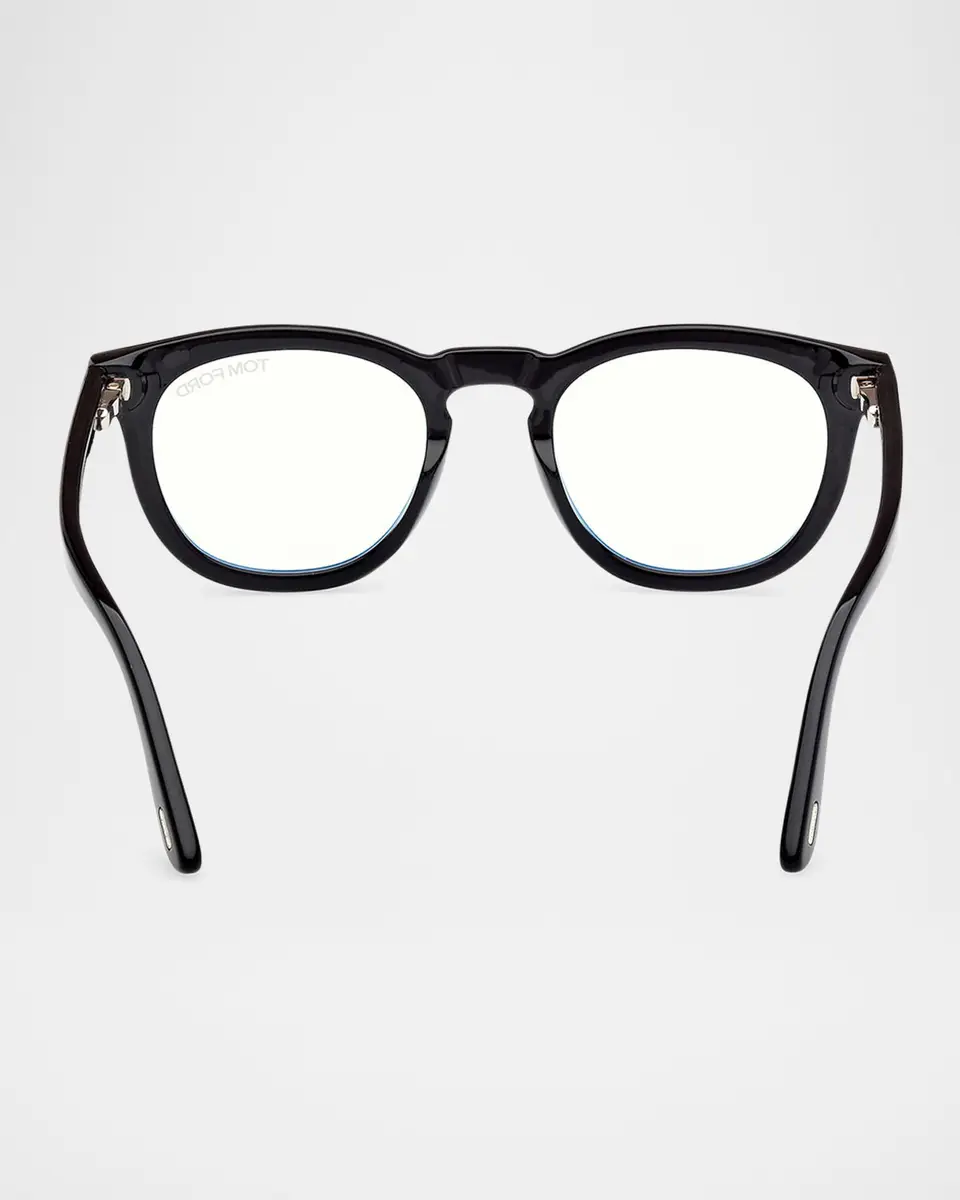 Tom Ford Men's FT5993-BM Round Blue-Block Optical Frames with Magnetic Sunglasses Clip | Thumbnail 5 Tom Ford Men's FT5993-BM Round Blue-Block Optical Frames with Magnetic Sunglasses Clip | Thumbnail 5